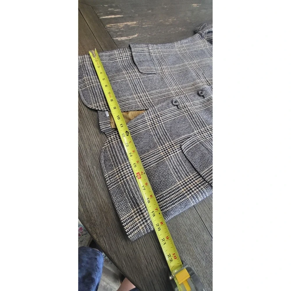 Vintage 60s USA‎ Brenner 100% Cashmere GLEN PLAID BLAZER JACKET 40R 41